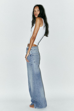 ZARA ДЖИНСЫ TRF EXTRA WIDE-LEG С ВЫСОКОЙ ПОСАДКОЙ, ГОЛУБОЙ, 6688