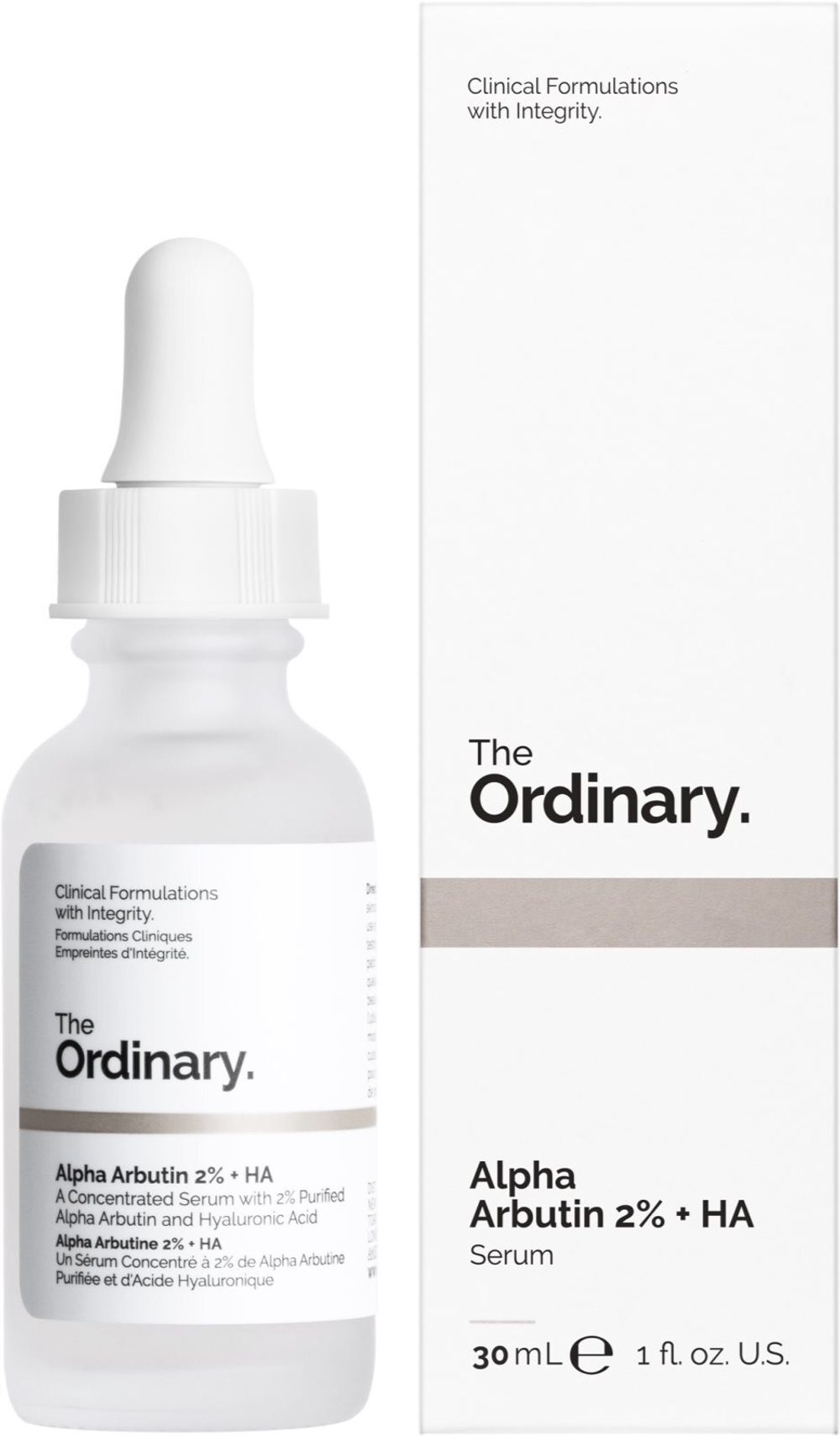 The Ordinary Alpha Arbutin 2% + HA - Осветляющая сыворотка для лица с гиалуроновой кислотой /   30  ml  / GTIN 769915195613