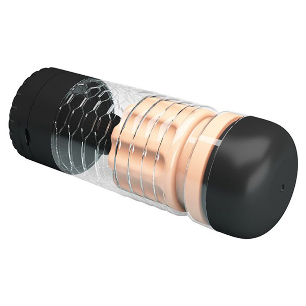 Вибромастурбатор-вагина 17,9см в черной колбе Pretty Love Emily BM-00900T65