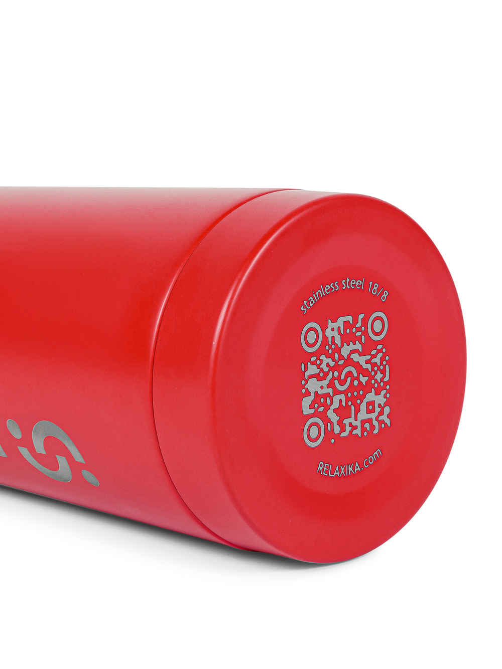 Термос Relaxika 101 (0,35 литра), красный (стикерпак "Альпинизм")