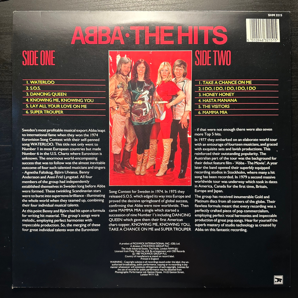 ABBA - The Hits (Англия 1987г.)