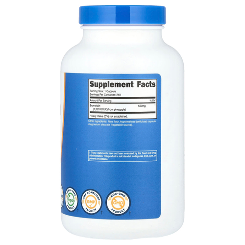 Nutricost, Бромелаин, 550 мг, 240 капсул