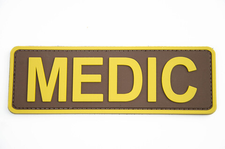 Шеврон Medic PVC 5х15 см. Койот