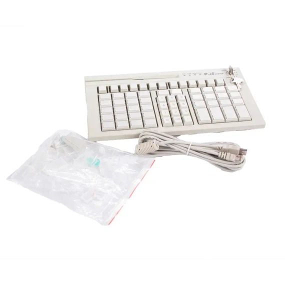 Клавиатура программируемая POScenter S67 Lite (67 клавиш, ключ, USB), белая, арт. PCS67WH