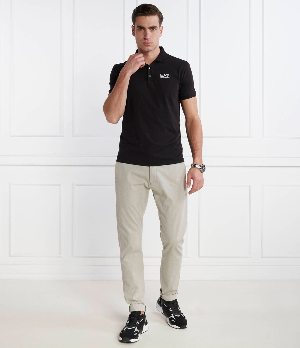 Поло EA7 - черный(3DPF16 PJ03Z)