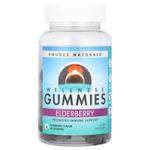 Source Naturals, Wellness Gummies, бузина, 60 жевательных таблеток
