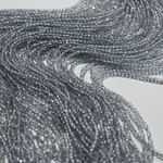 Серебристая шпинель синтетическая с покрытием, 2мм, шар, микроогранка