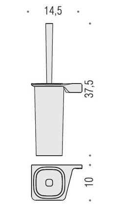 Туалетный ершик с колбой подвесной Colombo Alize В2507.SX хром