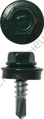 ЗУБР СКМ 6005 19 х 5.5 мм, зел. насыщ., кровельный саморез, 500 шт (4-300315-55-019-6005)