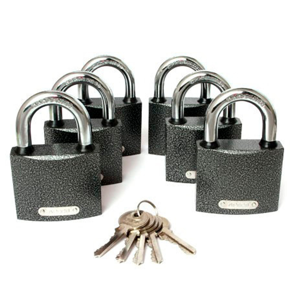 Замки навесные Apecs PD-01-63 (6Locks+5Keys)