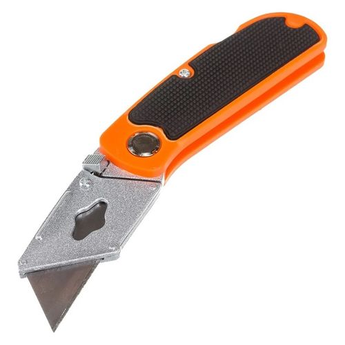 Нож складной с трапециевидным лезвием 18 мм пластиковая двухкомпонентная рукоятка Sparta