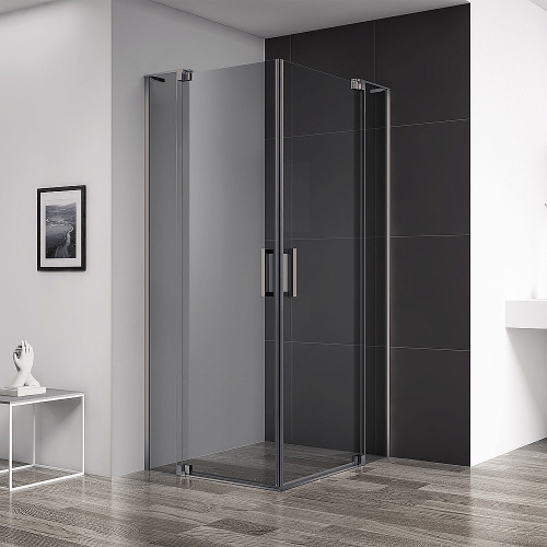 Душевой уголок Cezares Slider 100х100 SLIDER-A-2-100/110-GRIGIO-GM профиль оружейная сталь/стекло серое