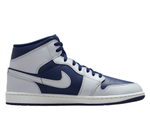 Баскетбольные кроссовки Air Jordan 1 Mid Grey-Navy Shoes