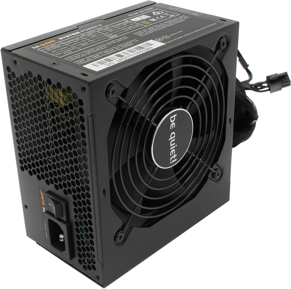 Блок питания 400W be quiet! SYSTEM POWER 9 &lt;S9-400W&gt; ATX (24+2x4+2x6/8пин) &lt;BN245&gt;