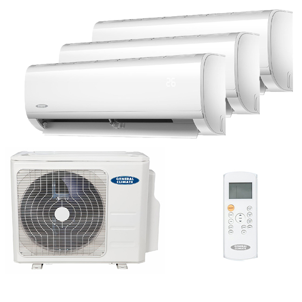 Мультисплит система на 3 комнаты General Climate GC-MER07HRN1 x 3 / GU-M3EA21H32