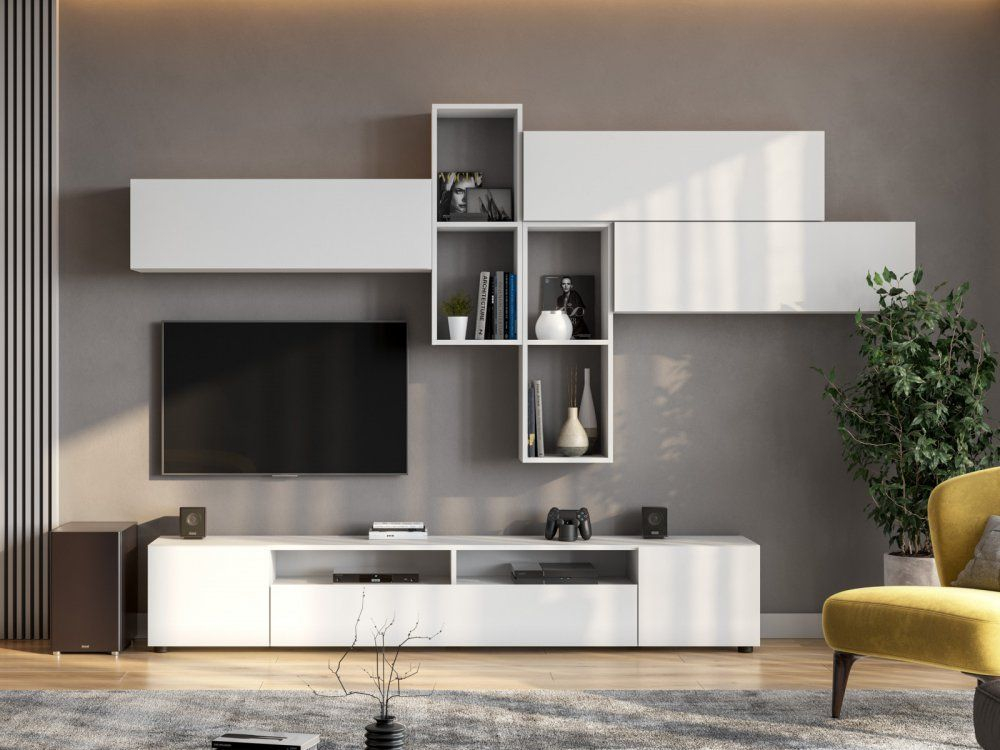 Токио Гостиная вариант 3 Белый текстурный