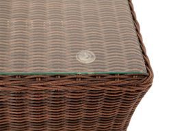 "Капучино" журнальный столик из искусственного ротанга, цвет коричневый