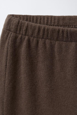 ZARA БРЮКИ-ДЖОГГЕРЫ SOFT TOUCH, КОРИЧНЕВЫЙ