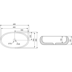 Раковина-чаша Abber Bequem 60 AC2102MW Белая матовая