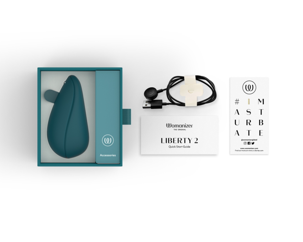 Бесконтактный клиторальный стимулятор Womanizer Liberty 2 темно-бирюзовый
