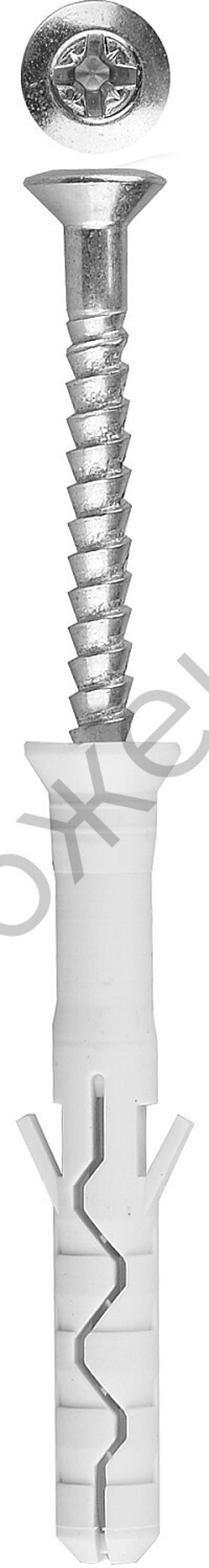 ЗУБР 8 x 80 мм, потайный бортик, дюбель-гвоздь нейлоновый, 50 шт, Профессионал (4-301375-08-080)