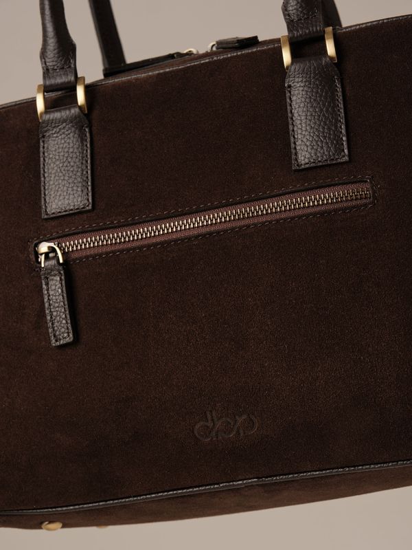 Замшевая сумка DBR Dominique 31389 черный каштан