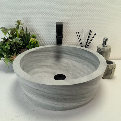 Раковина из андезита Drum Blue Kecil DA-62936 45*45*15 10