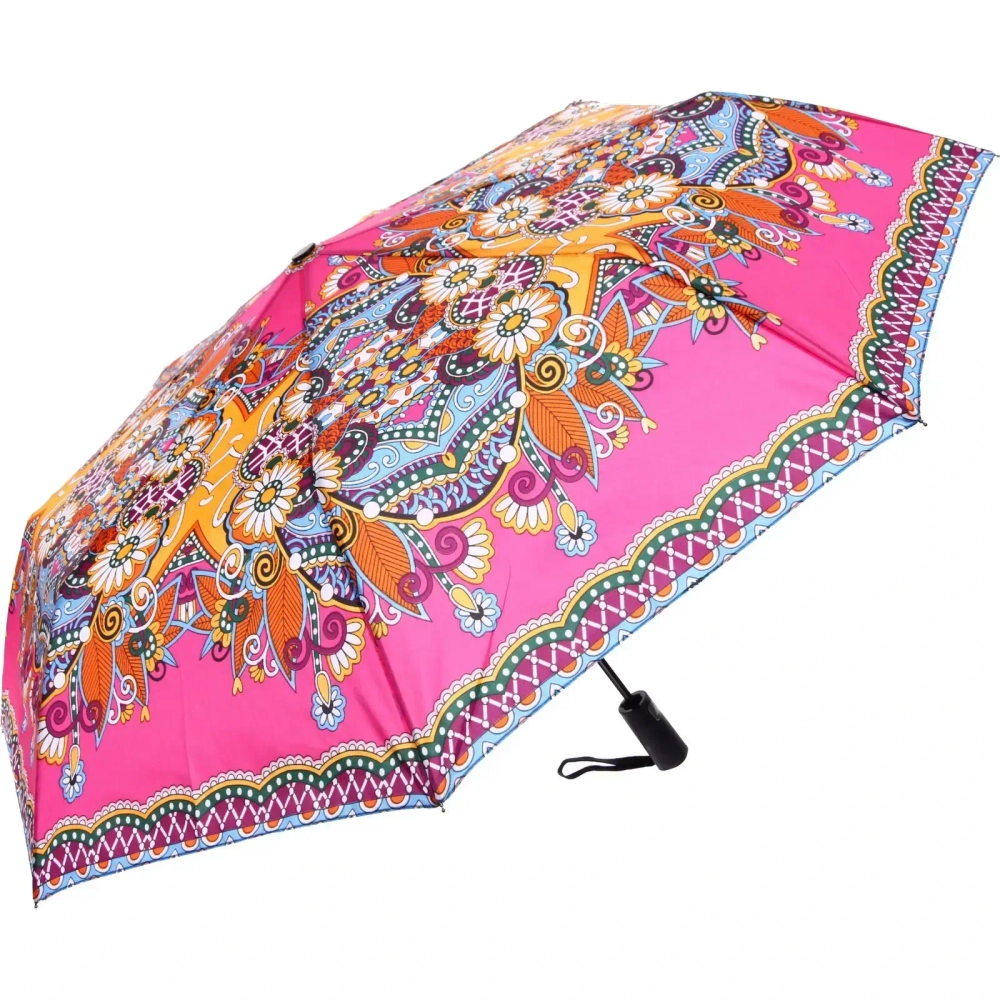 Зонт женский полуавтомат «Фиора», микс 6 цветов, 8 спиц, d-100см, длина в слож. виде 30см