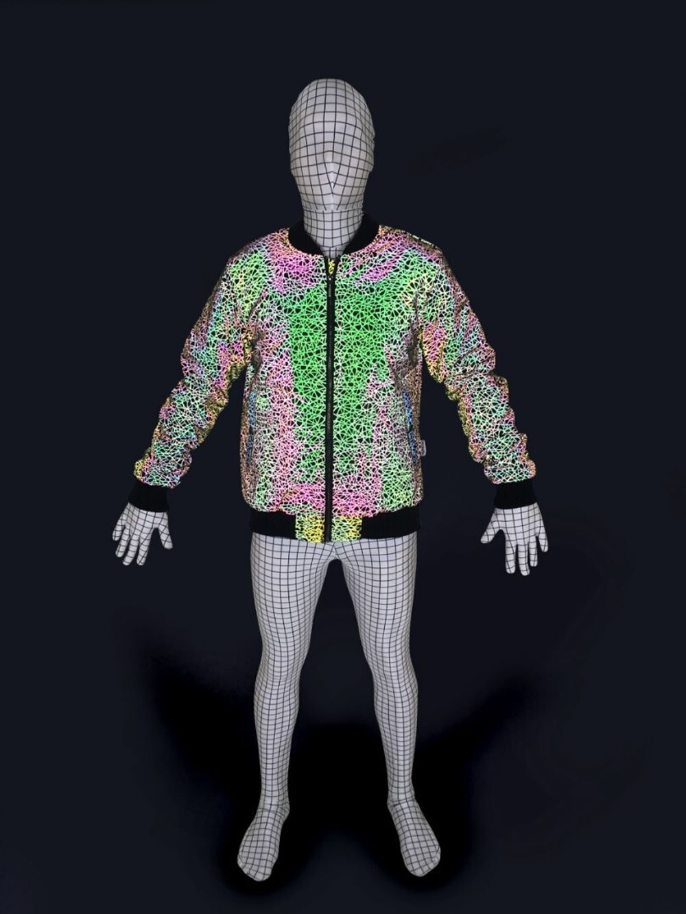 Бомбер Гидроплан "Rainbow Spider Reflective" Светоотражающий Утепленный