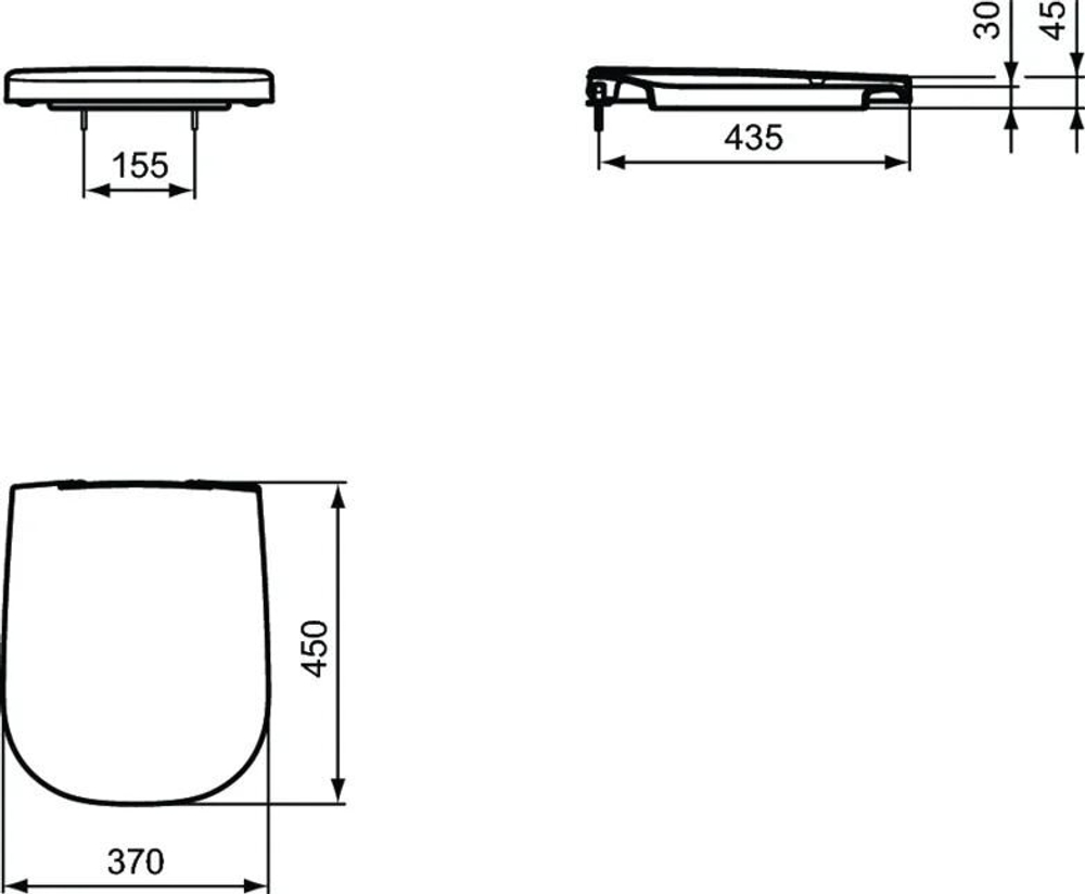 Сиденье и крышка для унитазов  Ideal Standard ACTIVE T639201