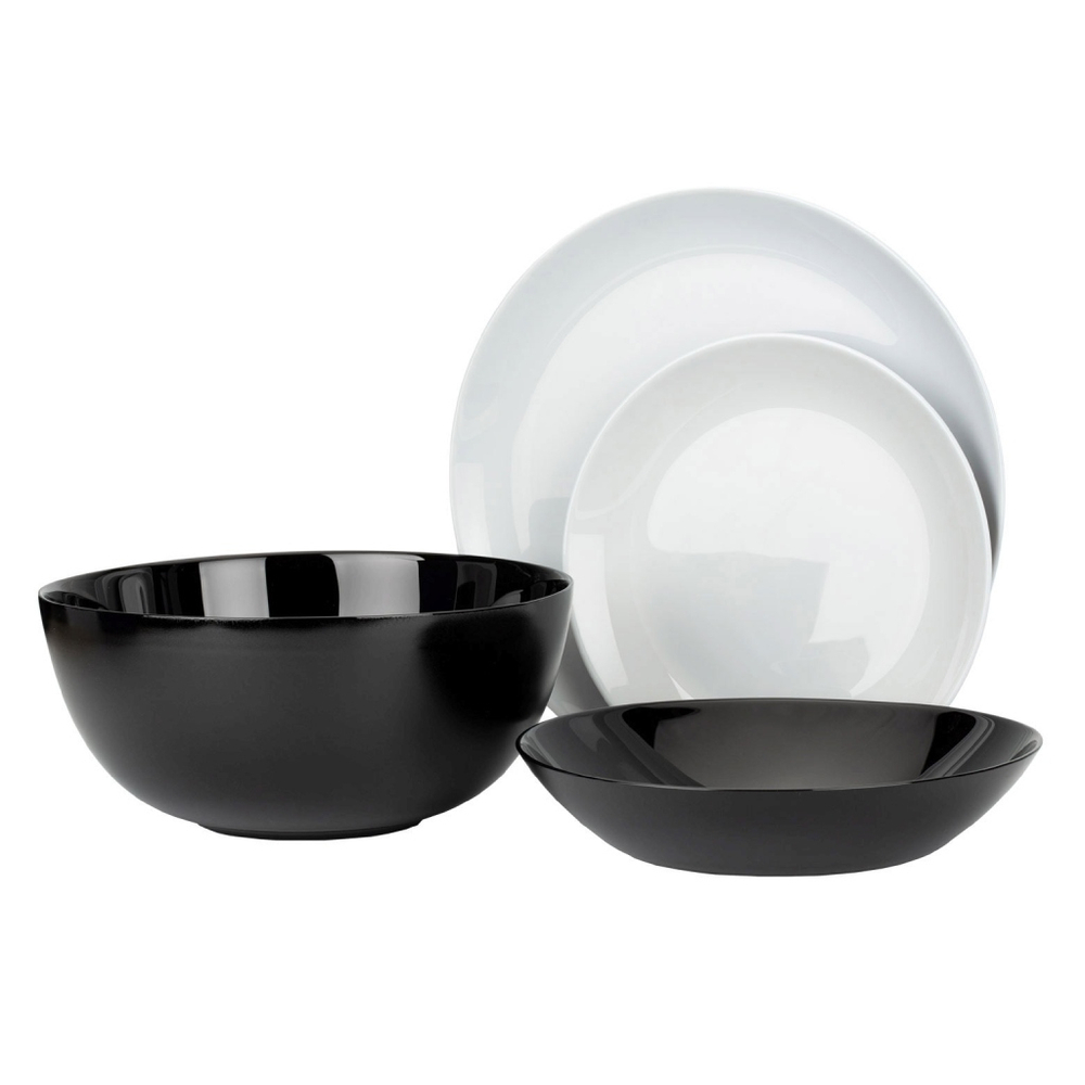 Сервиз столовый стекло, 19 пр, 6 перс, Luminarc, Diwali Black and Granit, P4358
