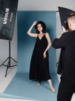 Фон бумажный Raylab 037 Sky Blue небесно-синий 1.35x6м