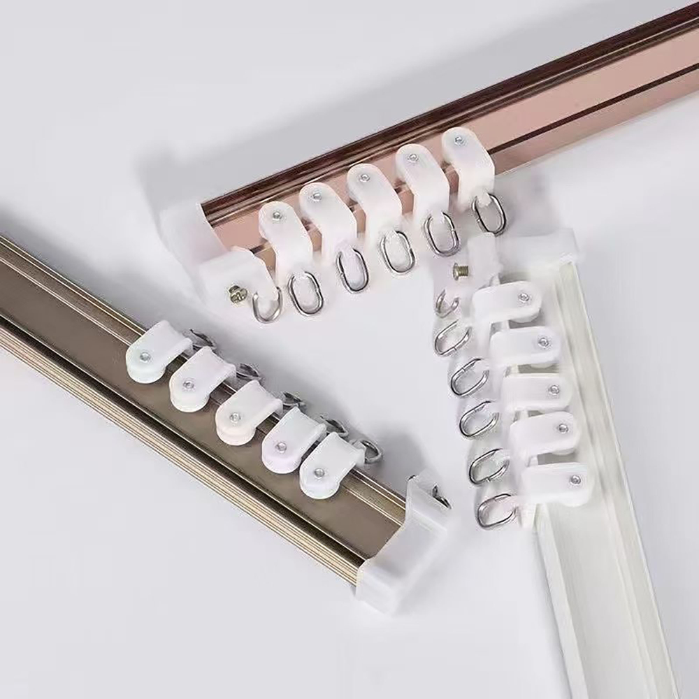 Изогнутый потолочный карниз для штор, алюминий