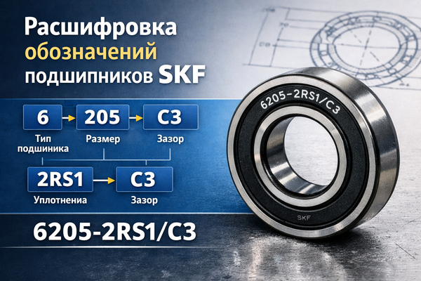 Расшифровка обозначений подшипников SKF Расшифровка обозначений подшипников SKF