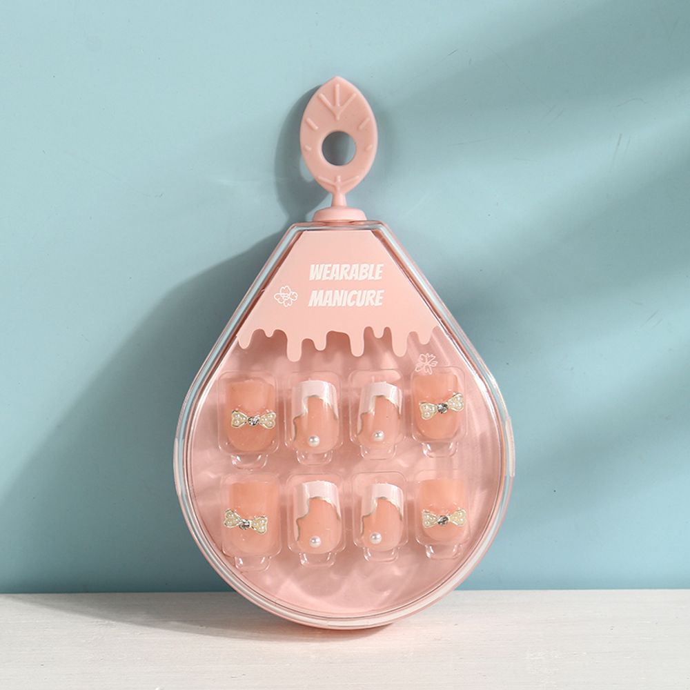 Накладные ногти с дизайном &quot;Pink Pearl&quot;
