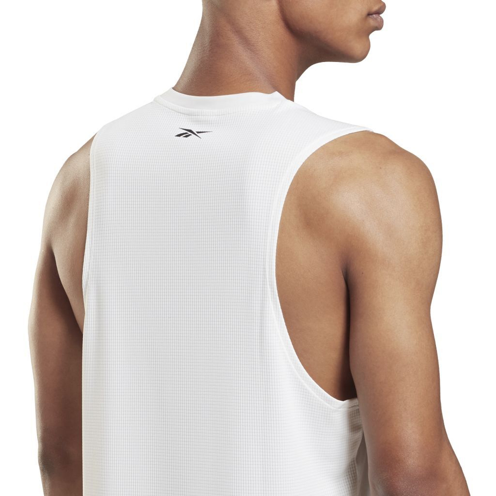 Мужская теннисная футболка Reebok Les Mills Knit Tank Top M - white