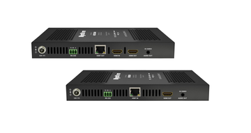 Wyrestorm EX-40-KVM-5K - комплект из приемника и передатчика HDBaseT, 4К@60Гц 4:4:4 до 40м, Full HD до 70м, Несжатое видео, Выход HDMI Loop, Деэмбедирование аудио, Аналоговый пропуск аудио, USB 2.0, DIP-переключатель, RS-232, PoH