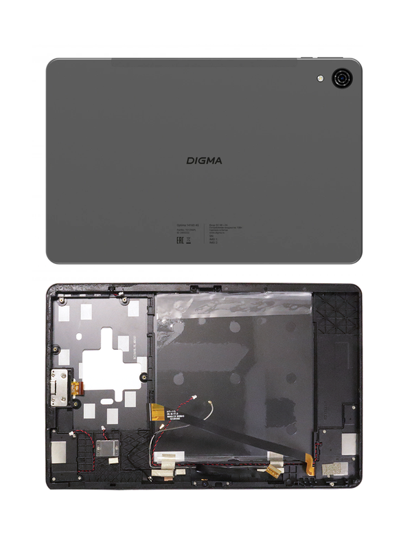 Задняя крышка с рамкой для Digma Optima 1416D 4G (Черная)