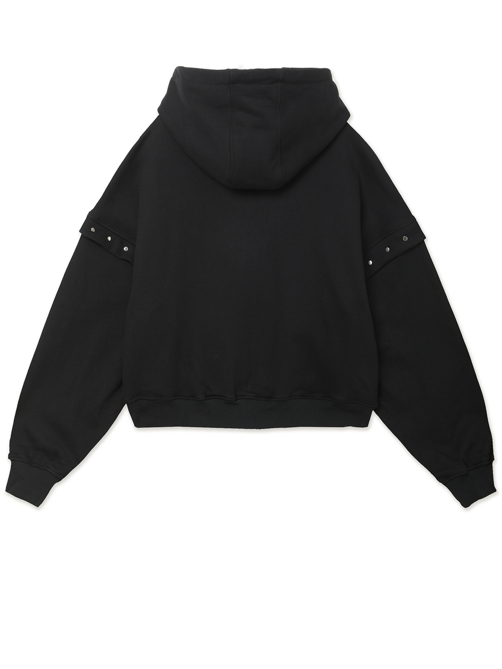 Женская Толстовка Black Grunge Cross Zip Up With Metal Studs