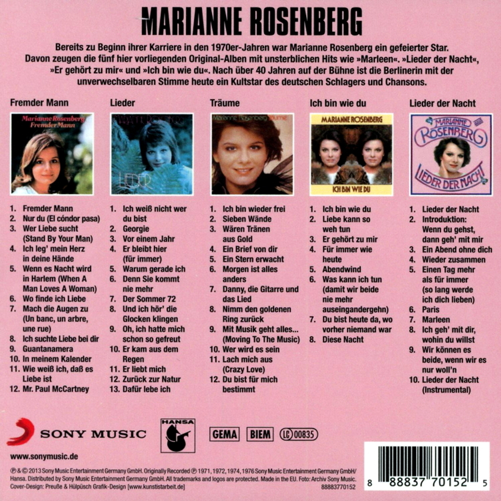 Marianne Rosenberg / Original Album Classics (5CD)