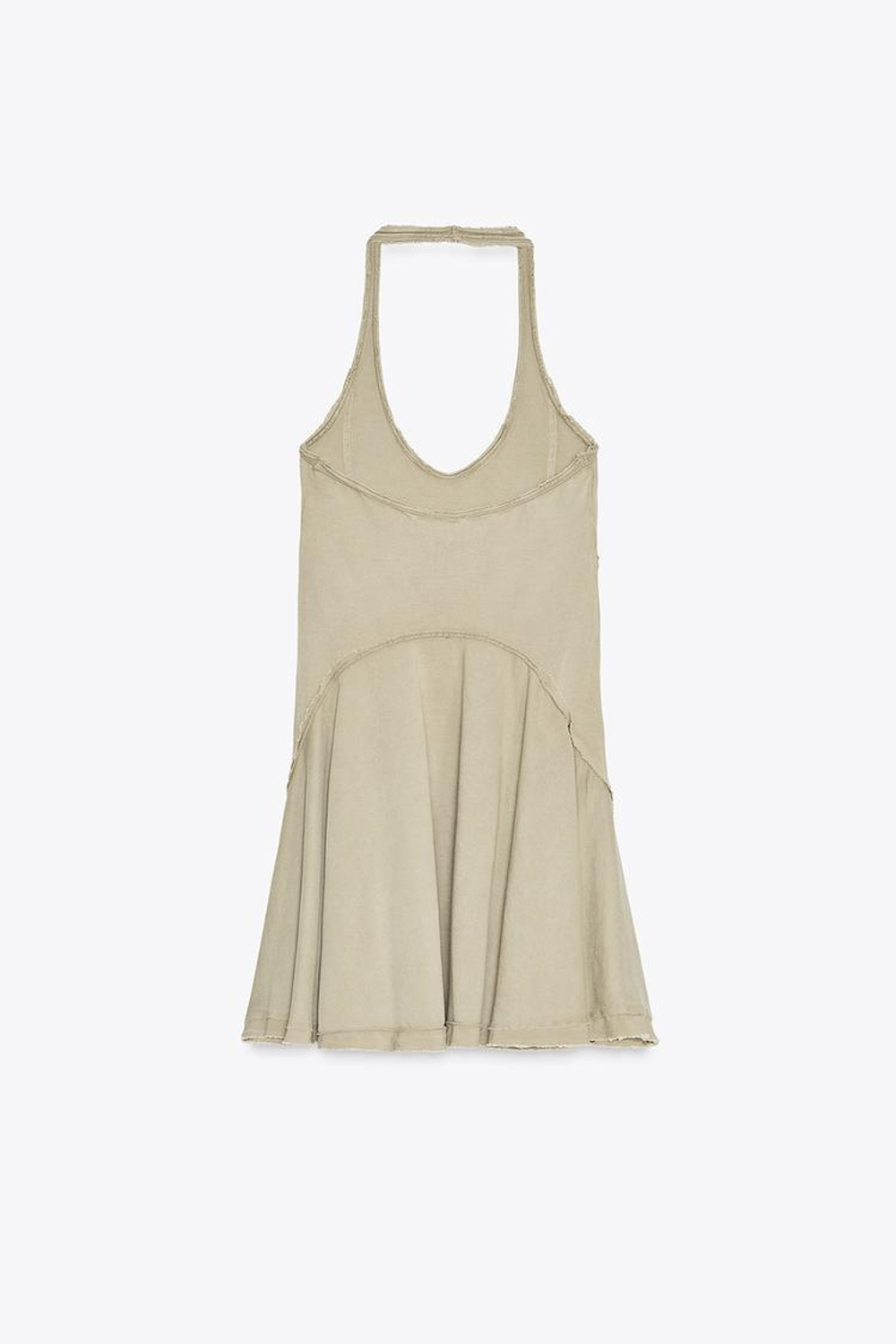 ZARA ПЛАТЬЕ В СТИЛЕ ГОДЕ, СВЕТЛЫЙ ХАКИ