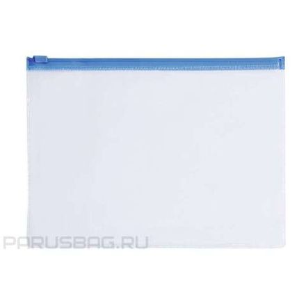 Папка на молнии В6, Erich Krause, 180мкм, прозрачная