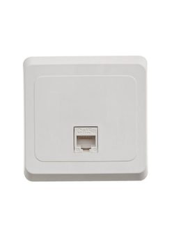 Розетка компьютерная 1-м СП Этюд RJ45 кат.5E бел. SE KOMC-001B