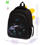 Ранец Berlingo Expert Plus Virtual racing 38х29х15см, 2 отд., с анатомической спинкой