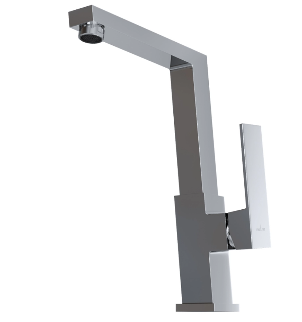 Смеситель для кухни 25k MIXLINE ML20-032 "Quadro" высокий излив боковая ручка