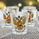 Набор стопок 6шт 50мл "Золотой Герб России"