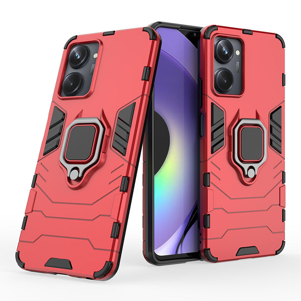 Противоударный чехол с кольцом Panther Case для Realme 10 Pro 5G