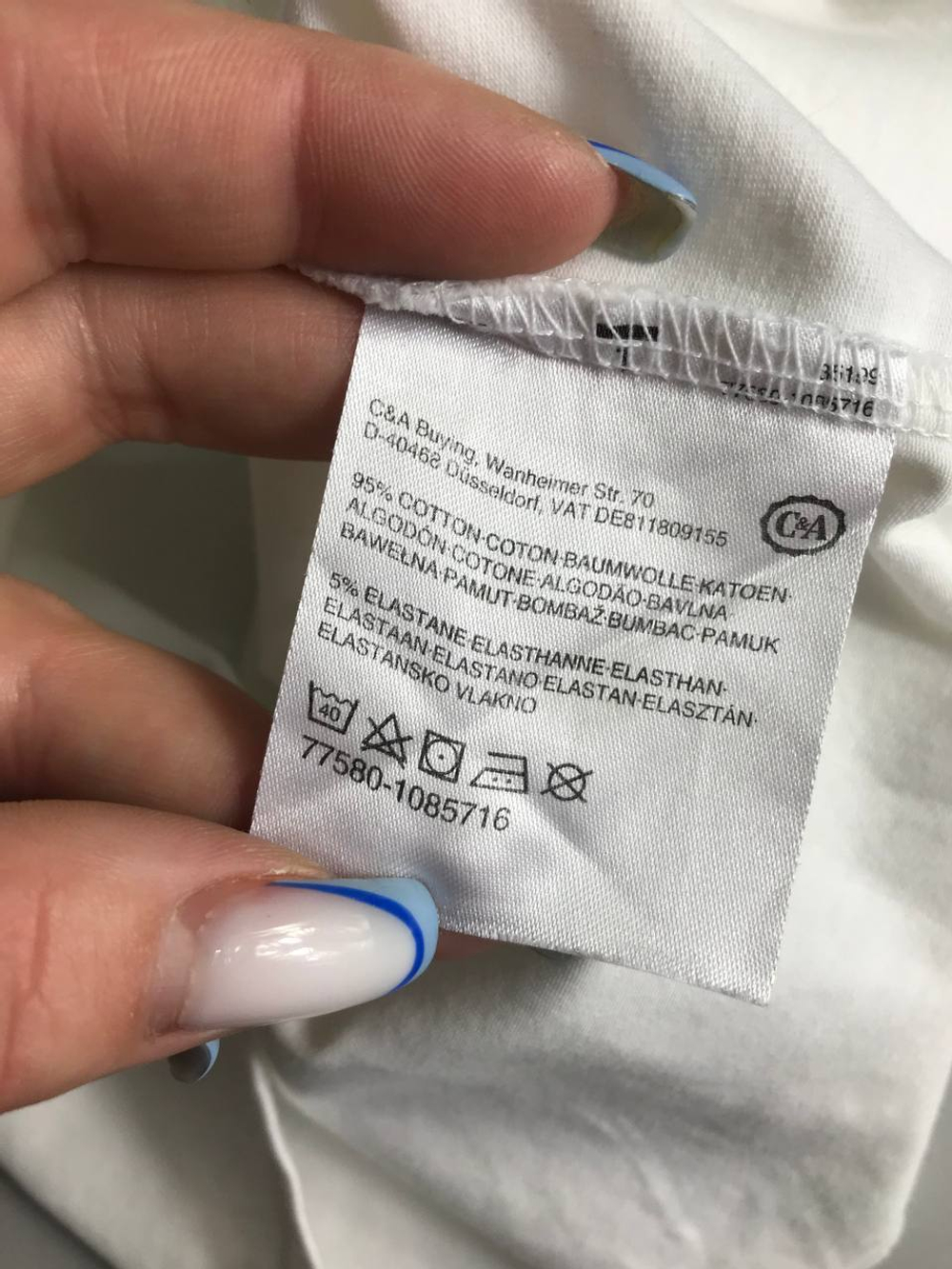 Футболка C&A базовая, маркировка S, визуально на 44 размер