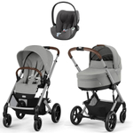 Коляска Cybex Balios S Lux SLV complete Cloud T Mirage Grey Plus Base T 4 в 1 Stone Grey с дождевиками