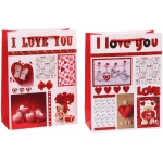 Пакет подарочный «I LOVE YOU!» 18*24*8,5 см, микс